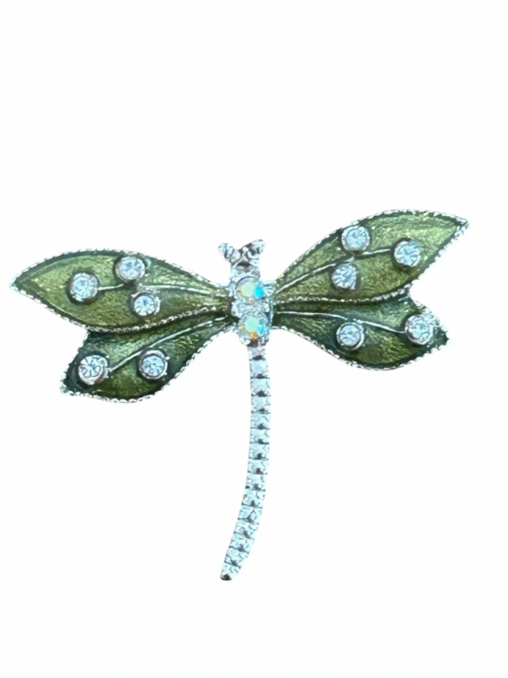 Villager Green Dragonfly Brooch NWT